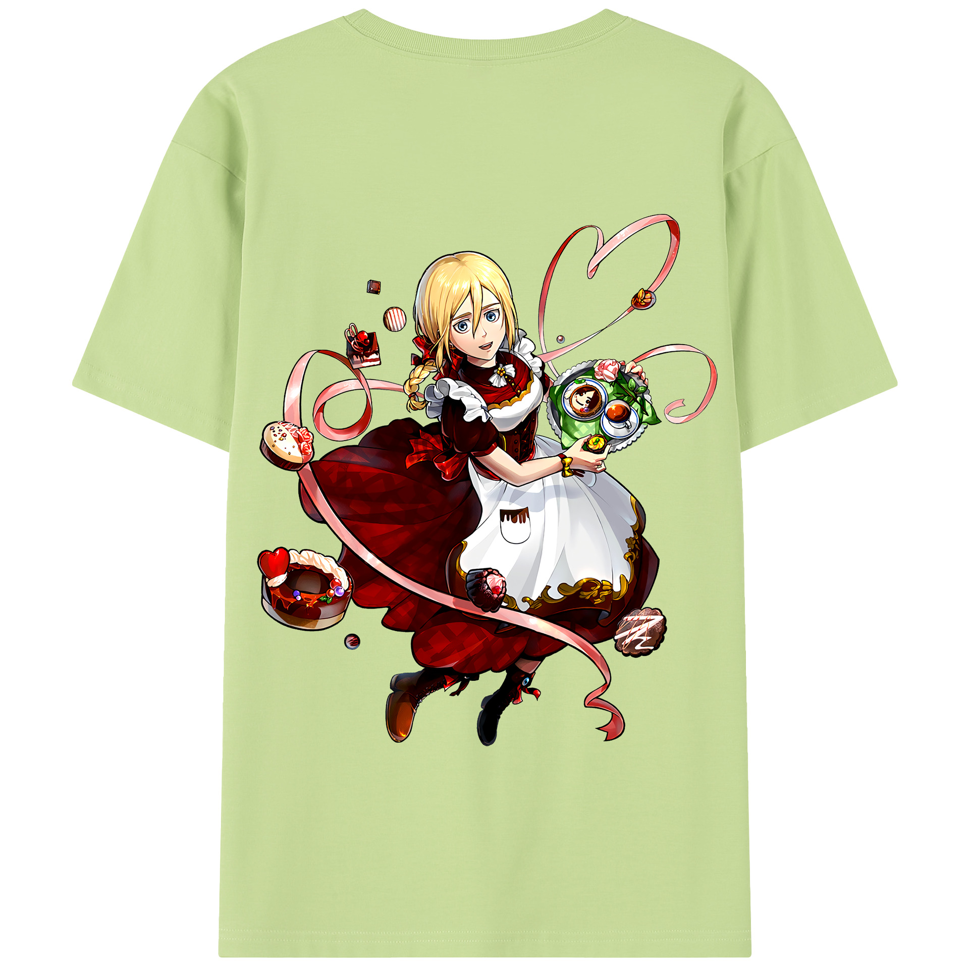 （画像用） 進撃の巨人 クリスタ·レンズ Attack on Titan Christa Lenz 綿100％半袖Tシャツ（背面プリント）